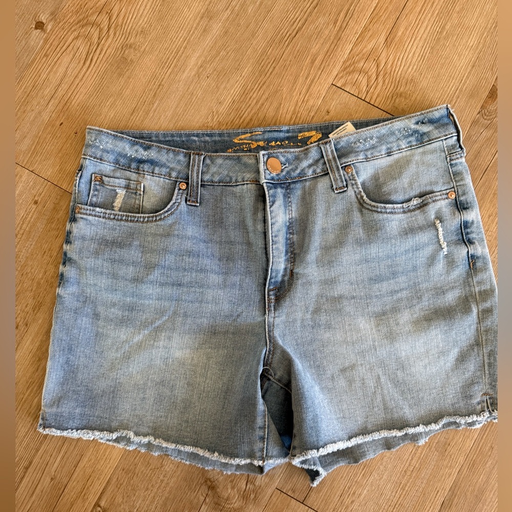 Seven7 Light Blue Jean Shorts